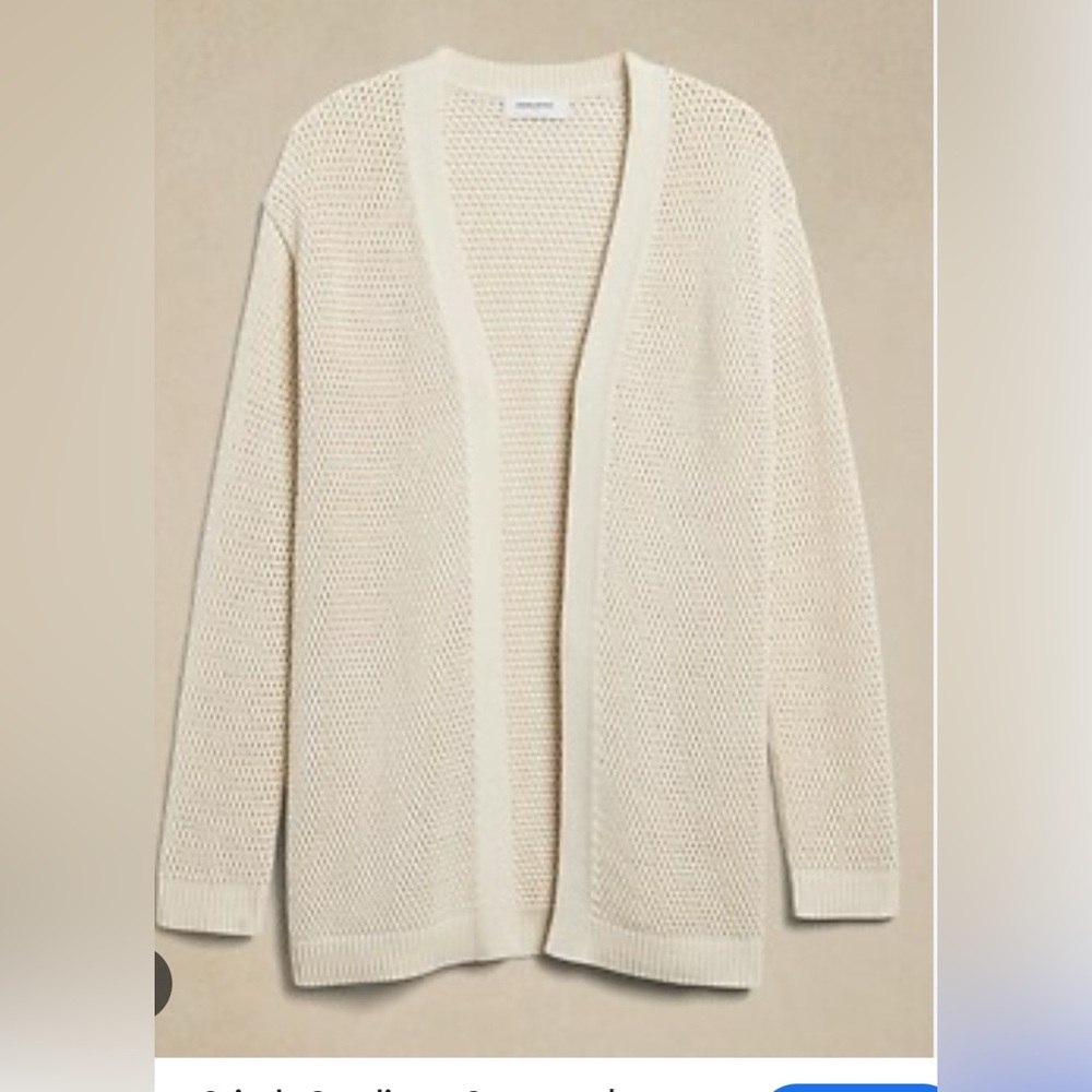 Melissa Paige Cream Open-Front Cardigan
